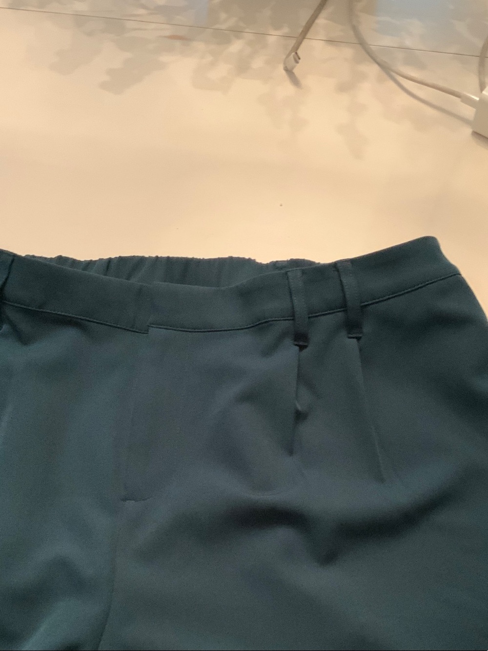 Joan Rivers forest green wide leg dress pants
